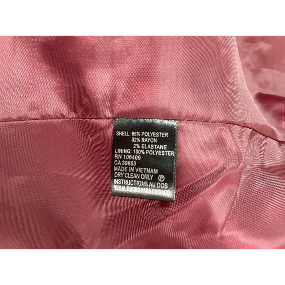 TAHARI Arthur S. Levine Women's Burgundy Blazer Jacket Size 6 Lined Career - Picture 10 of 13
